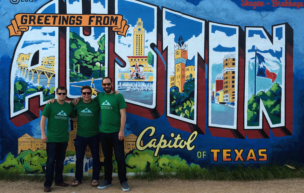 Evan, Dave, and I shortly after getting accepted into Techstars and moving to Austin, TX for the summer of 2014.
